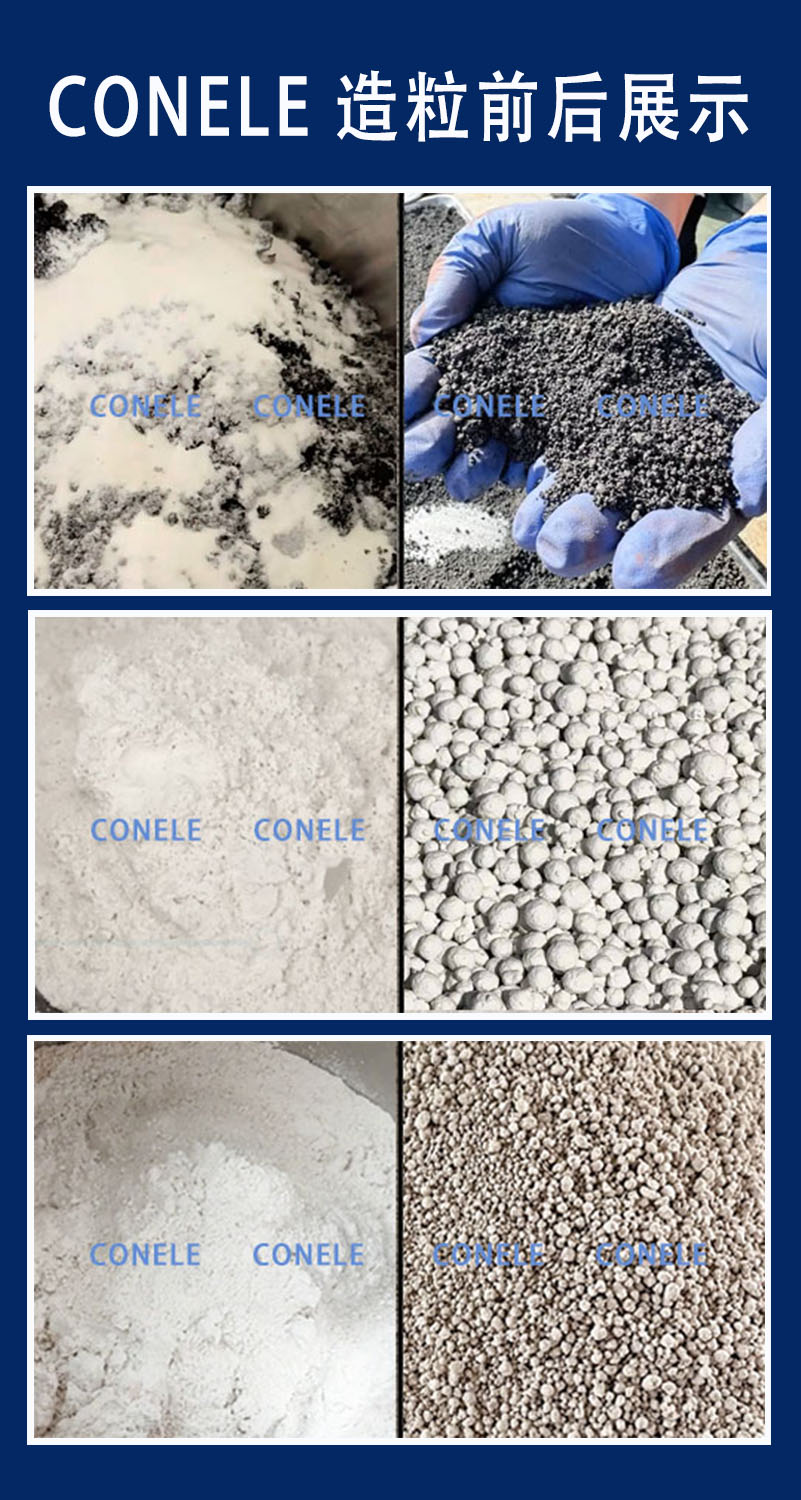 科尼樂混合造粒機-造粒效果前後對比